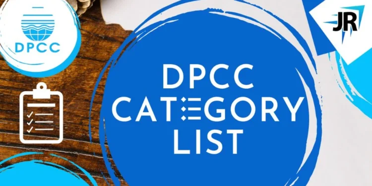 DPCC Category List | JR Compliance